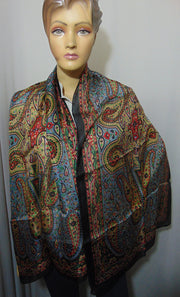 Paisley print Long 100% Silk Scarves