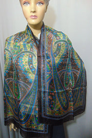 Big Paisley print Long Silk Scarves
