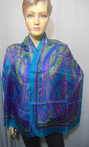 Big Paisley print Long Silk Scarves