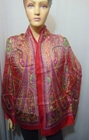 Big Paisley print Long Silk Scarves