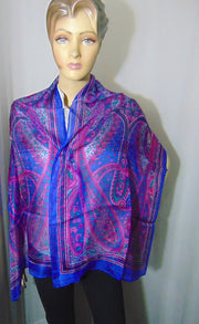 Big Paisley print Long Silk Scarves