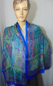 Big Paisley print Long Silk Scarves