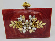 Red Resin Clutch Purse