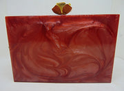 Red Resin Clutch Purse