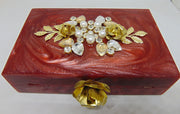 Red Resin Clutch Purse