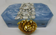 Resin Stone Embellished Clutch purse