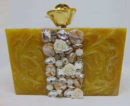 Women's Acrylic Embellished Clutch purse