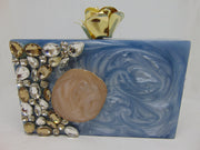 Resin Stone Embellished Clutch purse