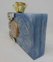 Resin Stone Embellished Clutch purse