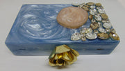Resin Stone Embellished Clutch purse