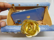 Resin Stone Embellished Clutch purse