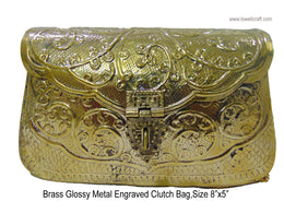 HAND CARVING VINTAGE METAL PURSE