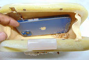 Resin flower Embellished Clutch purse