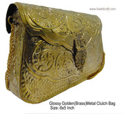 HAND CARVING VINTAGE METAL PURSE