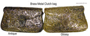 Hand Carving Vintage Brass Antique Bag