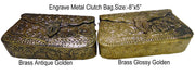 Hand Carving Vintage Brass Antique Bag