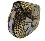 ETHNIC VINTAGE METAL CLUTCH BAG PURSES