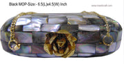 HANDMADE MOTHER OF PEARL METAL HANDBAGS