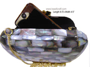 HANDMADE MOTHER OF PEARL METAL HANDBAGS
