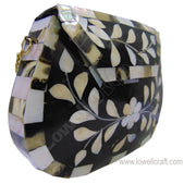 ACRYLIC RESIN MOTHER OF PEARL SLING BAG CLUTCH