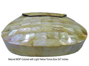 WHITE MOP PAINTED IN YELLOW CLUTCH BAG