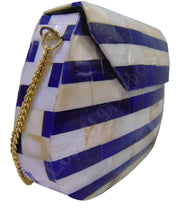 MOTHER OF PEARL BAGS WITH RESIN CLUTCH BAG