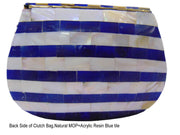 MOTHER OF PEARL BAGS WITH RESIN CLUTCH BAG
