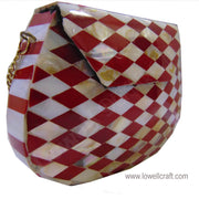 MOTHER OF PEARL BAGS WITH RESIN CLUTCH BAG