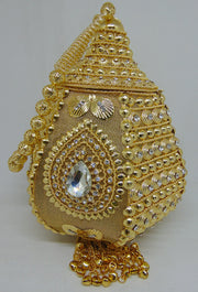 Light Gold Designer Metal Bag