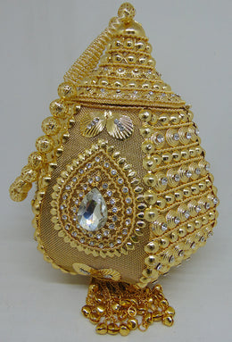 Light Gold Designer Metal Bag