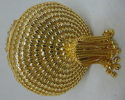 Golden Rhinestone Metal mesh Potli Bag
