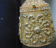 Golden Rhinestone Metal mesh Potli Bag