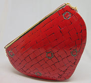 Red Mosaic clutch purse bag
