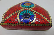 Red Mosaic clutch purse bag