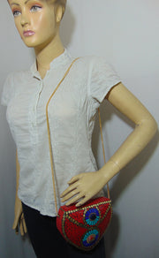 Red Mosaic clutch purse bag
