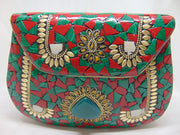 Mosaic Brass Metal Clutch Bag