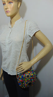 Multi Mosaic Stone Clutch Purse