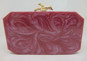 Rouge color Designer Resin Clutch