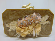 Baby Pink Color Resin Clutch Purse