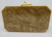 Baby Pink Color Resin Clutch Purse