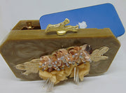 Baby Pink Color Resin Clutch Purse