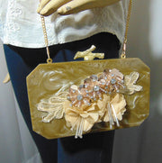 Baby Pink Color Resin Clutch Purse