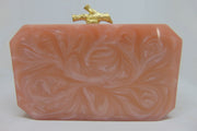 Baby Pink Color Resin Clutch Purse