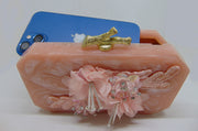 Baby Pink Color Resin Clutch Purse