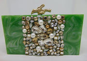 Emerald Green Resin Clutch