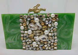 Emerald Green Resin Clutch