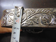 SILVER FINISH METAL CLUTCHES VINTAGE HANDMADE