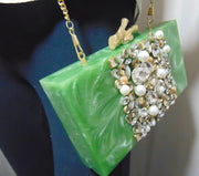 Emerald Green Resin Clutch