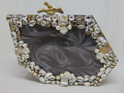 Black Clutch Resin Bag Handbag Purse