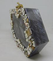 Black Clutch Resin Bag Handbag Purse
